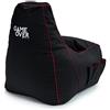 Game Over Poltrona Gaming BeanBag 83x60cm, Resistente all'acqua, Pouf con Tasche Laterali per i Controller, Comodo Pouf Elettrico (Cremisi)