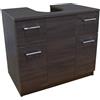 Liberoshopping Mobile copricolonna sottolavabo in Legno 70x46xH62 (2 Ante 2 cassetti Olmo caffè)