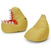 Lumaland Set di pouf per bambini Dino, 2 PEZZI | Pouf per interni ed esterni | Poltrona o divano per bambini con imbottitura, ideale per la cameretta | Poltrona: 1 x Dino, 1 x Mostro
