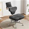 Newtral FX-FP Sedia da Ufficio senza Braccioli, Sedia Trucco, Poltrona Scrivania Girevole con Rotelle, Regolabile Altezza, Oscillazione 90-105°, Office Chair Camera da Letto (FREEDOM-X-FP, Nero)
