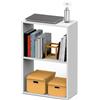 briebe Libreria per libri, mobili da salotto e ufficio, moderna, 75 x 50 x 24,5 cm (altezza x larghezza x profondità), camera per bambini e giovani, 2 ripiani, Nova (bianco)