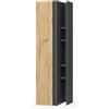 Vicco mobile bagno Edelin, Antracite/Artisan, 35 x 120 cm con 4 scomparti portaoggetti, a parete per un'installazione flessibile in bagno