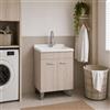 Yellowshop - Mobile Lavanderia Bagno In Legno Misure Cm 45x50, 60x50 e 60x60 H 88 PRIME Olmo (Cm 60x60)