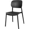 MOHOME Sedia Nera Polipropilene Impilabile Dimensioni 79 x 54,5 x 46 cm Design Ergonomico Minimalista Elegante Interno Esterno Casa Ufficio Bar Ristorante