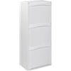 Generico Mobile in Legno Raccolta DIFFERENZIATA 3 VANI 25X40 CM H 101 CM (Bianco)