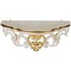 Artissimo Barocco, consolle da parete con specchio, bianco e oro, decorazione anticata, Cp72, 50 x 20 x 24 cm
