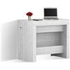 Montefioredesign,Tavolo Consolle allungabile Karen Bianco Frassino, prolunghe incorporate, BLOCCO ALLUNGHE,allungabile da 51,5 cm 300cm