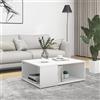 Lumanois Tavolino da Salotto Bianco 90x67x33 cm in Legno Multistrato,Mobili,Tavoli,Tavolini decorativi,Tavolini da salotto,21.94kg-806903