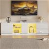 SUKY Supporto per TV, 160 x 40 x 52 cm, lucido, credenze con illuminazione a LED, per TV da 65, adatto per soggiorno e camera da letto