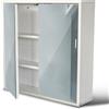 MAKA change your life quality MAKA Specchio Bagno Contenitore in Legno, Specchiera Armadietto con Ripiani, Pensile a Parete con Anta, Mobiletto Bagno con Specchio, Specchiera con Contenitore per Ingresso (Narciso)