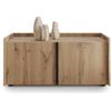 Mobili Fiver, Mobile Basso Romina (93,6x36x44 cm), 2 Ante, Rovere Rustico, 93.6 cmx36 cmx44 cm, Nobilitato/Ferro, Credenza Soggiorno Moderna, Made in Italy