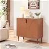 [en.casa] Credenza Bassa con 2 Ante Decorative Madia Moderna Mobile Contenitore per Cucina Soggiorno Sala Pranzo 75 x 76 x 38 cm color Ruggine