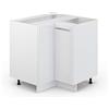Vicco Mobile ad angolo cucina Fame-Line, Bianco lucido, 80.5 cm | Frontale in MDF · Senza piano di lavoro · Piedini regolabili in altezza · Maniglie in metallo · Chiusura ammortizzata