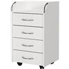 Vicco Contenitore per rotoli Gwendolyn, Bianco, 40 x 36 cm con 4 cassetti