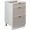 Vicco Mobiletto base per cucina Fame-Line, GrigioBeige, 50 cm senza piano di lavoro, per la combinazione con altri moduli della serie Fame-Line
