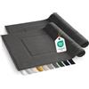 Blumtal Tappetino da Bagno in Cotone 100% - Set da 2 Antracite 50x80 cm Certificati Oeko-Tex