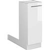 Vicco Isola cucina Fame-Line, Bianco lucido, 30 cm senza piano di lavoro, per l'espansione e la combinazione con altri moduli cucina