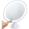 Sichler Beauty Countertop Vanity Mirrors - Specchio per Trucco: Ventosa- Specchio cosmetico con Luce LED, con Batteria, ingrandimento 5X (da Trucco Luce, ingranditore Ventosa, Lente d'Ingrandimento)