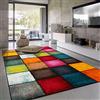 Paco Home Tappeto Salotto Moderno Pelo Corto Moderno Motivo Geometrico 3D, Dimensione:200x290 cm, Colore:Multicolore 2