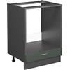 Vicco Mobile per forno da incasso Fame-Line, Verde-oro rustico, 60 cm senza piano di lavoro, per la combinazione con altri moduli della serie Fame-Line