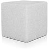 Deshome Pouf poggiapiedi cubo 43x43x44 cm Stoffa Idrorepellente: Pouf Design Moderno per Divano Soggiorno Camera da Letto, Puff poggiapiedi, Pouffe Salotto Minerva (Grigio)