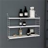 [en.casa] Scaffale da Parete a 3 Piani Regolabili in Altezza Mensola da Muro in Acciaio 50 x 60 x 15 cm - Bianco opaco