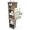 CDF Scaffale Libreria con Ripiani Organizzatore Scomparti Aperti per Libri Documenti Decorazioni Sala da Pranzo Ufficio Soggiorno Studio Camera da Letto Verticale - Rovere Artigianale Antracite 40 cm