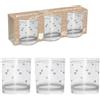 MAURY'S IL NUMERO UNO DEL RISPARMIO MAURY'S AVIO TRIS DI BICCHIERI PER ACQUA CON DESIGN A CUORICINI TORTORA