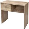 Giardicasa MOBILE SCRIVANIA IN LEGNO 2 CASSETTI ROVERE SBIANCATO 80*40*76 CM