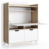 Vicco Scrivania per segretaria Berdi, Sonoma, 110 x 45 cm, adatto come postazione di lavoro per home office o studio