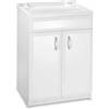 Liberoshopping Mobile lavatoio con 2 ante in Pvc con vasca in resina Bianco (60x60 cm)