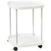 Generic Tavolino Da Salotto Moderno Con Ruote 2-3 Piani Tavolino Divano Tavolo Da Letto Salvaspazio，Tavolino Quadrato(White,43 * 43 * 54cm)