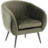 ATMOSPHERA CREATEUR D'INTERIEUR - Poltrona in velluto verde cachi