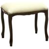 Vicentini arreda POUF PARIS IN LEGNO SHABBY CHIC NOCE IMBOTTITO RIVESTITO STOFFE ASSORTITE (ECOPELLE BEIGE)