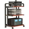 YTSJXN Mobile Stereo hi fi rack,Mobile Hifi Audio Video Rack,Mobiletto TV 3/4/5-Level,Mobiletto Portaoggetti Multimediale,Mobile Porta CD Mobile Rack Ripiano AV Componenti Scaffale,for Ufficio Soggiorno(Blac