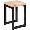 Specwood Sgabello in legno LOFT, sgabello da bar in legno, fioriera con struttura in metallo, sgabello 30x30x46 cm, sgabello da doccia moderno, sgabello da cucina, sgabelli da bar, sgabello per
