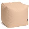 Avalon - Pouf Poggiapiedi CUBO Jive, Puff Poggiapiedi Divano quadrato, Pouffe Imbottito in Tessuto Tecnico Resistente e Antistrappo, Comodo e Impermeabile, Made in Italy (45cm-Ecrù)