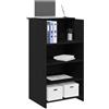 JHQHSM Banco Reception, Tavolo da Lavoro Scrivanie Desk Scrivania da Ufficio Scrivania Adatto per Hall di hotel Ufficio Cliniche mediche Soggiorno Nero 55x50x103,5 cm in Legno Multistrato