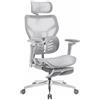 MUSSO X700 Sedia da ufficio ergonomica con supporto lombare GlideTrack, braccioli 6D, poggiatesta 4D, superficie scorrevole per seduta e poggiapiedi, comfort intelligente per lavoro, studio e