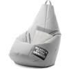 Avalon - Puff Poltrona Sacco Pera Deluxe Grande Sfoderabile, Pouf Sacco di Qualità Sartoriale, Bean Bag per Sedersi Ergonomico, Tessuto Antistrappo Impermeabile, Made in Italy(70x130cm-Grigio)