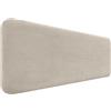 DHOME Testiera Imbottita Liscia Arrotondata in Velluto Premium per Parete Acustica Testate Letto Fonoassorbenti Camera da Letto (Beige, 135cm)