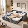 JiaOyu Divano letto Multifunzionale Estensibile 90/180 x 200 cm, Divano allungabile a 2 posti con funzione di sonno e rete a doghe in velluto, ideale per soggiorno e camera degli ospiti (senza materasso)