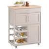 SoBuy Carrello cucina con ruote frenate e piano, 67×38×86 cm