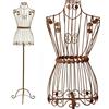 PrimoLiving manichino metallo da sarto Bella Donna in marrone antico - Busto di manichino decorativo dall'aspetto vintage antico - da utilizzare come busto decorativo o appendiabiti P-00663