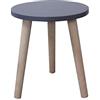 Rebecca Mobili Tavolino rotondo contemporaneo, tavolo da appoggio grigio, legno paulownia mdf, camera da letto salotto - Misure 39 x 34 x 34 cm (HxLxP) - Art. RE6120