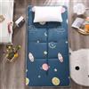 YOUGANG Materasso da pavimento futon pieghevole e arrotolabile, materasso tatami, singolo/matrimoniale/queen/king size, materasso futon giapponese per campeggio con retro antiscivolo (verde, 100x200 cm)