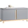SoBuy Panca scarpiera con 2 ante scorrevoli 90x34x46cm per ingresso