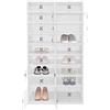 Zalydala Scarpiera pieghevole a 9 piani: spazio per 36 paia di scarpe, con porte trasparenti magnetiche e ruote, bianco/trasparente (91 x 171 cm), adatto per organizer per scarpe per tacchi alti, scarpe