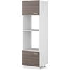 Vicco Mobile cucina microonde R-Line, Grigio nobile, 60 cm, per la libera combinazione all'interno di sistemi cucina modulari