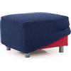 MAXIFUNDAS FUNDAS DE SOFA & CHAISE LONGUE MAXIFUNDE | Custodia per pouf quadrato RELIVE | Tessuto resistente e ultra morbido | Misura lavabile in lavatrice | Taglia XL | Colore marino | Made in Italy